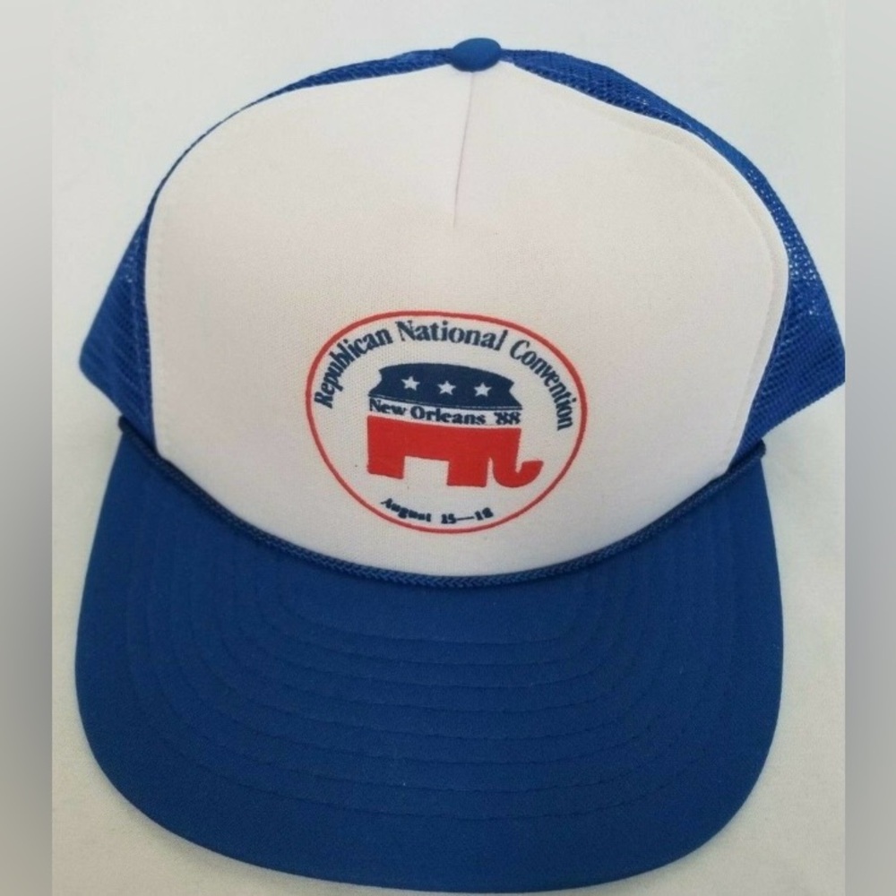 Vintage 1988 New Orleans Republican National Convention Mesh Snapback Hat VTG